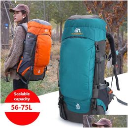 Outdoor Bags 65L Cam Backpack Large Capacity Climbing Bag Waterproof Mountaineering Hiking Trekking Sport 230608 Drop Delivery Dhqun