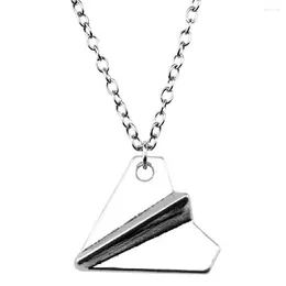 Pendant Necklaces 1pcs Paper Aeroplane Choker Neck Jewellery Making Supplies In Chain Length 43 5cm