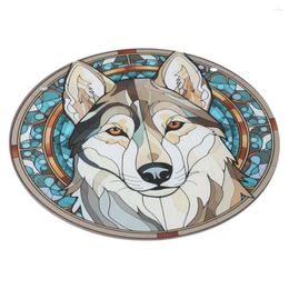 Decorative Figurines Acrylic Dog Memorial Gifts Round Double Sided Painting Window Suncatcher 5.90 Inch Durable Loss Of Sympathy Gift