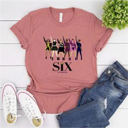 Women's T Shirts Six Musical Tshirt Broadway Print Short Sleeve Shirt Women Funny Tee Fans Gift Unisex Casual Tops