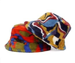 Autumn Winter Camouflage Faux Fur Bucket Hats Women Girl Fashion Warm Soft Velvet y Fisherman Hat Ladies Outdoor Panama 2111086806783