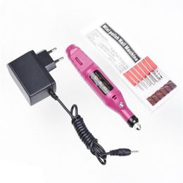 Nail Files 1 Set Professional Electric Nails Drill Power Drill with 6bits US Adapter Acrylic Gel Remover Machine Manicure Pedicure8399914