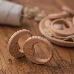 Teethers Toys 1 piece of baby teeth pacifier chain pendant made of beech wood moon without bisphenol A wood dental ring pendant accessories childrens toys d240509