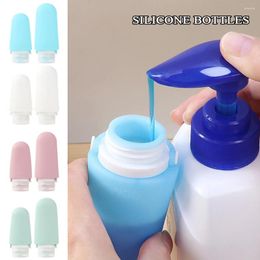 Storage Bottles Portable 60/90ml Silicone Shampoo Gel Container Refillable Bottle Empty Squeeze Tube Organizer Travel Box Makeup Tools