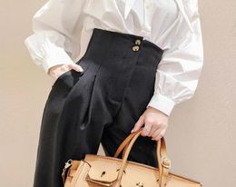 Super High Waist Casual Harem Pants Women Vintage Street Wear Loose Anklelength Ladies Korean Large Size Ol Trousers2850808