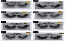 24 hours 20 style 3d mink Eyelash 100 Thick real mink HAIR false eyelash natural Extension fake Eyelash6823793