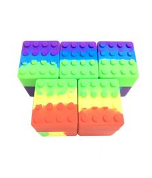 6060 MM SquareLego Non No Stick Dab Wax Slick Oil Silicone Jars Container Stackable Smell Proof Container6107503