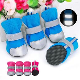 Dog Apparel Waterproof Shoes Warm Pet Winter Dogs Socks Reflective Anti-slip Rain Snow Boots Booties For Small Cats Chihuahua