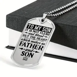 Pendant Necklaces Cool Dog Tag Stainless Steel Necklace Anniversary Graduation Party Birthday Gift From Dad To Son