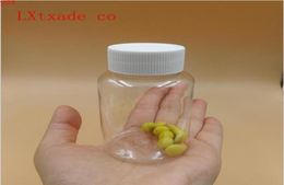 50PCS 15ML 30ML 50ML 80ML 100ML 150ML 200ML Clear Transparent Empty Plastic Pack Bottles Jars Pill Candy Bank high qty6931972