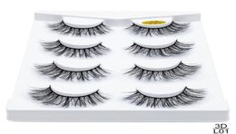 4 pairs natural false eyelashes fake lashes long makeup 3d mink lashes eyelash extension mink eyelashes for beauty5382416