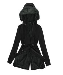 Women039s Jackets Winter Warm Woman Coat Plus Size Hooded Jacket Long Sleeve Black Elegant Outwear Coats Mujer Chaqueta5294258