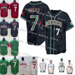 Mexico Baseball Jersey 2023 World Baseball Classic Alek Thomas Luis Urias Rowdy Tellez Alan Trejo Jarren Duran Randy Arozarena Jose Cardona Alex Verdugo Jerseys new