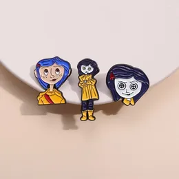 Brooches 3 Pcs Creative Cartoon Character Brooch Animated Film Peripheral Pin Metal Badges Clothing Backpack Accessories
