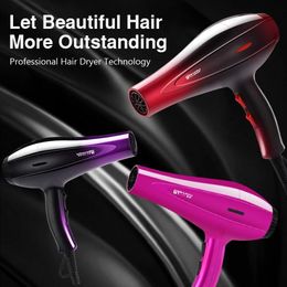 High-Power Ionic Hair Dryer Fast Heating and /Cold 9 Gears Adjustment Professional Hairdryer Blow Dryer with Accessories 240508