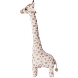 85cm Giant Giraffe Plush Toys Simulation Animals Giraffe Soft Stuffed Doll Kids Room Bed Decor Birthday Gifts 240509