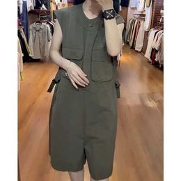 Women's Jumpsuits Rompers Solid Jumpsuits for Women Tops Casual Playsuits Vintage Loose Workwear Wide Leg Pants Rompers One Piece Outfits Women Clothing Y240510