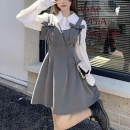 Casual Dresses Spring Autumn Fashion Versatile Polo Collar Long Sleeve Western Commuting Solid Women's Clothing Suit