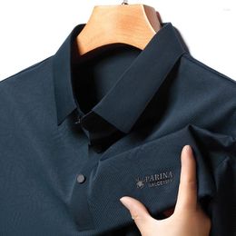 Men's Polos Summer Arrivals Short Sleeve Polo Shirt 2024 Fashion Korean Business Casual Elastic Force Comfortable Male Shirts