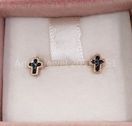 Motif Earrings Stud In Rose Gold Vermeil With Spinels Bear Jewelry 925 Sterling Fits European Jewelry Style Gift Andy Jewel 9149336002558750