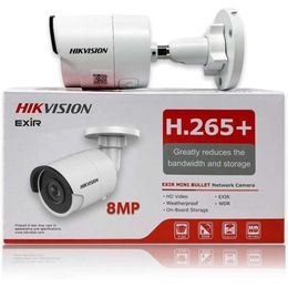 Hikvision DS-2CD2083G0-I 8.0MP 4K UltraHD Exir Bullet Camera IR 4.0mm IP67 Weatherproof - High Definition Surveillance for Outdoor Security.