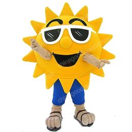 Performance Sun Mascot Costume Top Quality Christmas Halloween Fancy Party Dress Cartoon Character Outfit Suit Carnival Unisex Outfit