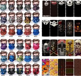 Outdoor masks multifunction Head scarf seamlessly headband scarf Bandanas cycling masks skeleton magic scarf Party Masks I4958072814