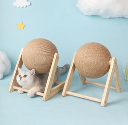 Cat Scratching Ball Toy Kitten Sisal Rope Ball Board Grinding Paws Toys Cats Scratcher Wearresistant Pet Furniture supplies4050684