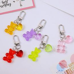 Keychains Gummy Keychain Bear For Women Cute Resin Charms Key Ring Holder Fashion Jewelry Girls Gift