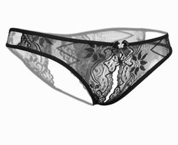 Women Sexy Lingerie open crotch panties cute porn floral lace underwear Crotchless couple sex wear flirty briefs 4014219453