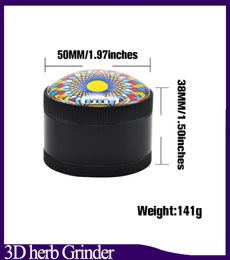 3D Metal Tobacco Smoking Herb Grinder 50mm 3 Layers Camouflage With Magentic With Scraper Smoking Philtre Accessories HH71375 02661302488