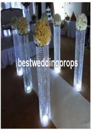 New style crystal wedding centerpiece wedding walkway pillar wedding flower stand party decoration table deoctation decor000309259466