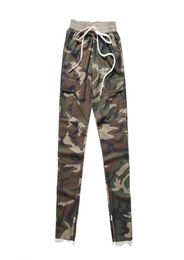 Mens Pants High Street Cargo Pants Camouflage Black Trousers Elastic Waist Zipper Design Casual Men Jogger Designer Pants3742230