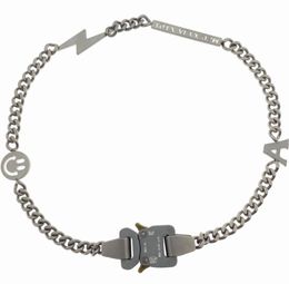 Hiphop Thick Chain Metal Lock Necklace Men039s And Women039s Titanium Steel Short Locomotive Buckle Clavicle Chokers6206562