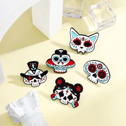 Halloween horror scary funny character enamel pin Cute Anime Movies Games Hard Enamel Pins Collect Metal Cartoon Brooch Backpack Hat Bag Collar Lapel Badges