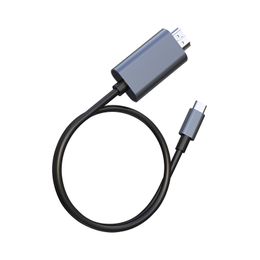 Cabo Tipo C para HDMI 4K 60Hz Cabo de adaptador de alta velocidade de alta velocidade para laptops e telefones celulares