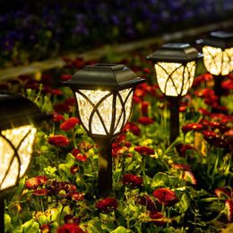 GIGALUMI Outdoor Waterproof, 6 Pack LED Lights, Solar Lights Outside, Garden Decor for Yard, Patio, Landscape, Planter, Walkway (warm White)