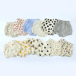 Shorts 2024 Toddler Baby Summer Cotton Linen Cartoon Breathable Children Lounge Clothes For 3M-6T Boy Girl Korean Cute PP Pants