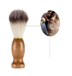 Superb Barber Salon Shaving Brush Black Handle Blaireau Face Beard Cleaning Men Shaving Razor Brush Cleaning Appliance Tools CCA774603336