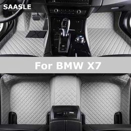 Floor Mats Carpets SAASLE custom car floor mat for BMW X7 G07 car carpet foot mat accessories T240509