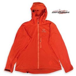 Varumärkesdesigner broderade Spring Jackets squamish hoodie kvinnors xlcayenne orange dragkedja nylon vindbrytare jacka kt9c