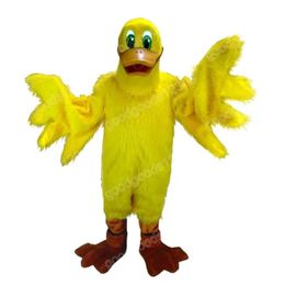 Christmas Yellow Duck Mascot Costumes Halloween Cartoon Character Outfit Suit Character Carnival Xmas Advertising Birthday Party Fancy Dress