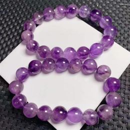 Link Bracelets 12.5mm Natural Purple Super Seven Bracelet Handmade Round Beads Couple Energy Yoga Men Women Jewellery 1pcs