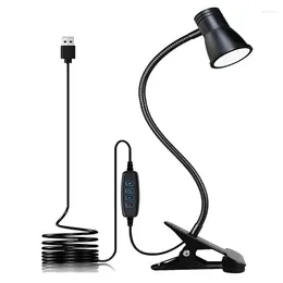 Table Lamps Clip On Desk Light Eye Caring Reading With Clamp 3 Modes 10 Brightness Led Lamp Protection 360 Degree
