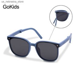 Sunglasses Mini Folding Polarized for Children Brand Design TP90 Boys and Girls UV400 Child Protection 2023 Q240410