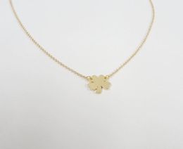 Tiny Four Leaf Clover pendant chain Necklace Lucky Clover Necklaces Simple Shamrock Necklaces for Good Luck Birthday Gifts jewelry2840727