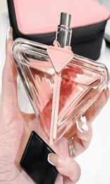 Car Air Freshener Perfumes for Women Men Indoor Outdoor Fragrance Triangular Bottle Pink with Sealed Box 90ml5961681