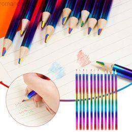 Pencils 12 pieces/box Rainbow Pencil Writing Station used for writing and drawing school and office supplies I7I9 d240510
