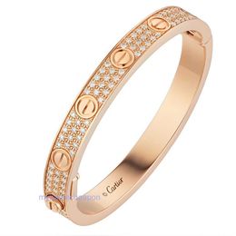 Designer Caritraes Bracelet Fashion Luxury CNC Craft Screw Full Sky Star Silver Plated 18K Gold 4 Diamond 10 Love Buckle Second Generation