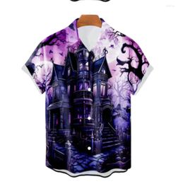 Men's Casual Shirts 3D Digital Printing Skull Matching Shirt Hawaiian Beach Short-sleeved Summer Fashion 2024 Large Size Trendy Clothing